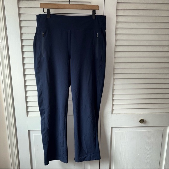 Athleta Fairway High Rise Golf Pant Navy Blue size 14 Sporty Outdoor Athleisure - Picture 2 of 5